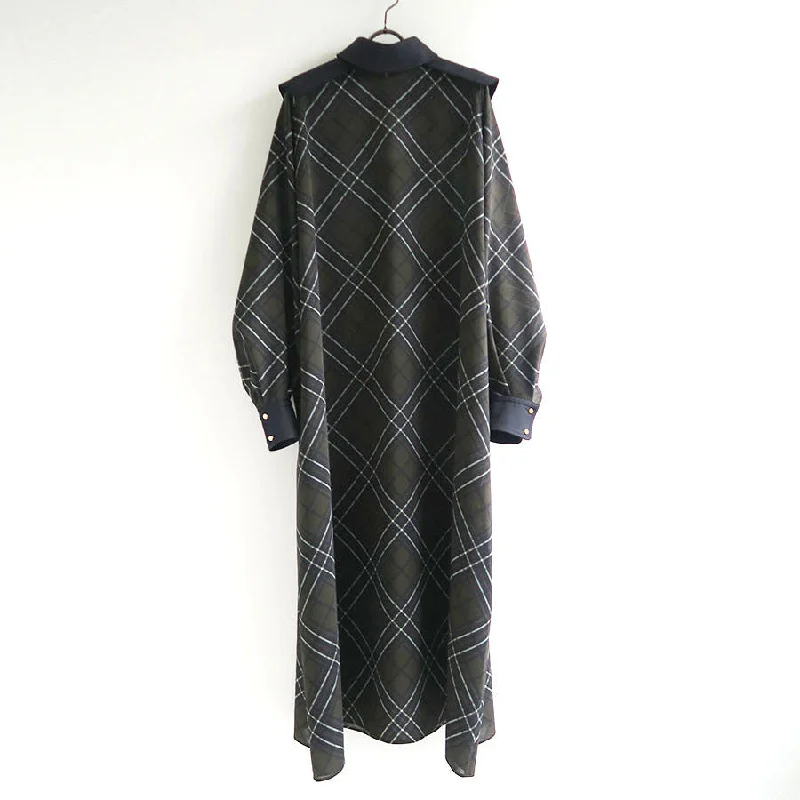 SALE 30%OFF ! <br/>【THE RERACS/ザ・リラクス】<br>RERACS CHECK PRINT DRESS <br>22FW-REOP-111L-J Tunics Formal black
