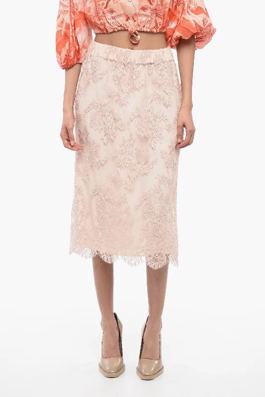 Gucci Lace Skirt with Petticoat 40 Italian size denim skirt classic