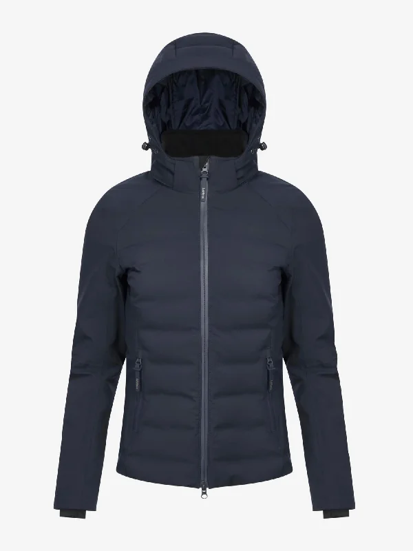 LeMieux Brooke Waterproof Hybrid Jacket Navy One-Shoulder Jacket Off-the-Shoulder Jacket Asymmetrical Jacket