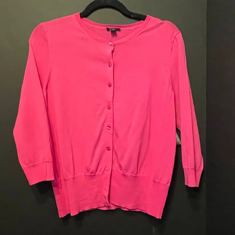 Ann Taylor Button Up Sweater - Large Collared Crew Neck Turtle Neck