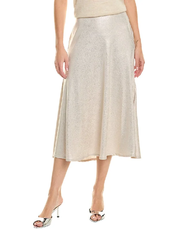 Vince Camuto Bias Cut A-Line Midi Skirt belted skirt waist