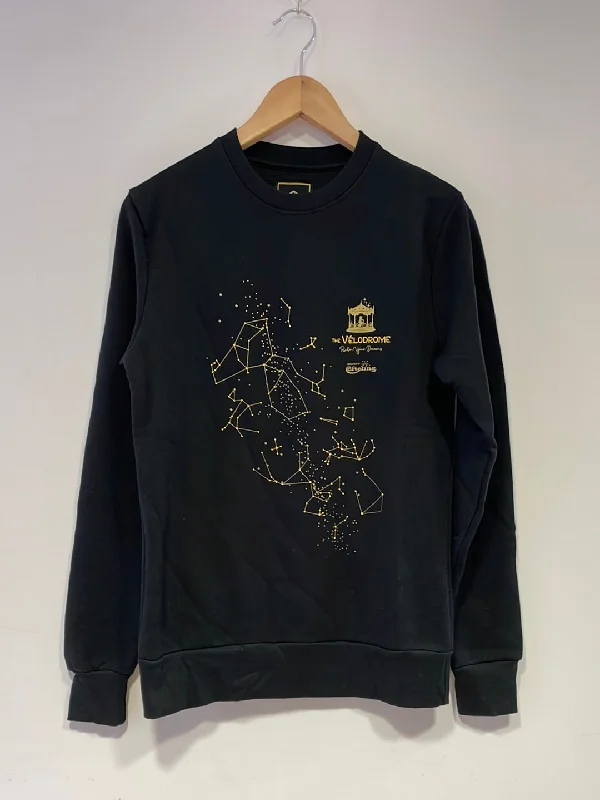 Team Jumbo Visma Velodrome Sweater Black Gold Silk Blend Satin Velvet