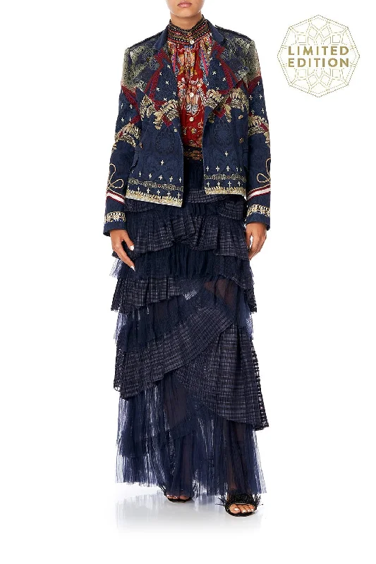 DOUBLE BREASTED TAILORED JACKET THIS CHARMING WOMAN Chenille Jacket Brocade Jacket Lace Jacket