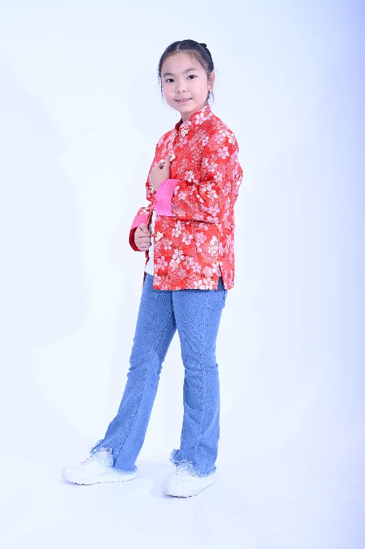 YUE HWA Girl's Jacket YC1109-5 Cotton Jacket Linen Jacket Terry Jacket