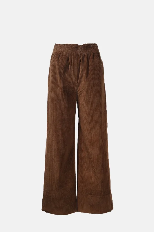 Cooper Corduroy Pants Brown Formal Slim Pants