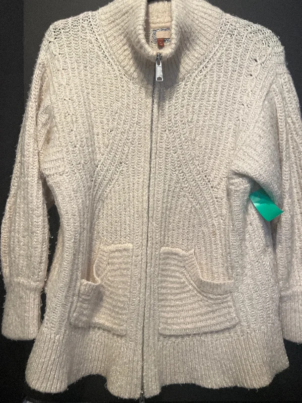 Pilcro Thick Zip Mock Neck Sweater (Size Medium Petite) Seamless Knitted Crochet