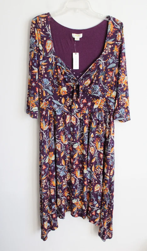 NEW Maeve By Anthropologie Beloved Burgundy Dress | XL Tunics Modern contemporary