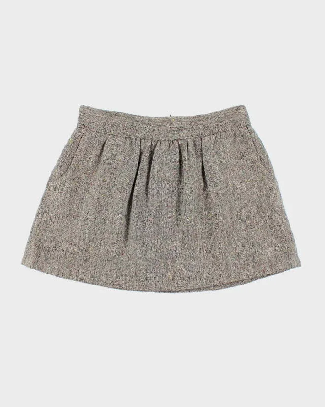 Vintage Steven Alan Wool Mini Skirt - S linen skirt breathable