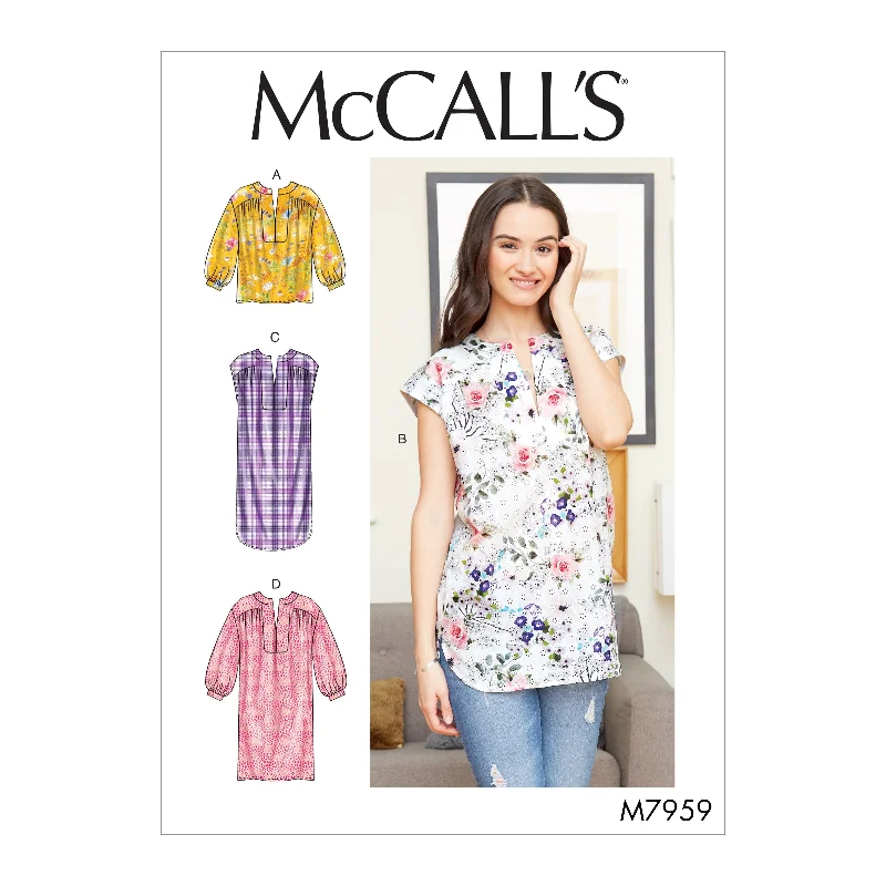 McCall's Pattern M7959 Misses' Top, Tunic and Dresses Halter Neckline Beach