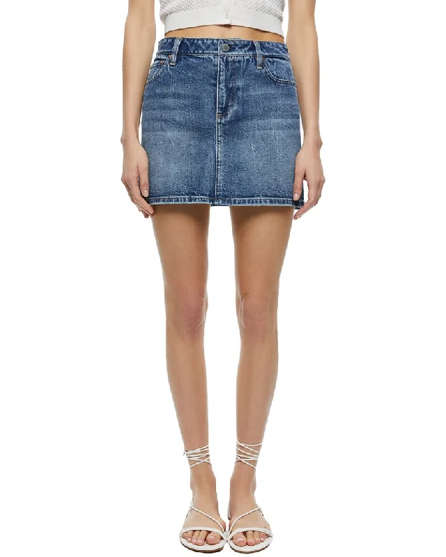 Alice + Olivia Joss High-Rise Buckle Back Mini Skirt cashmere skirt plush