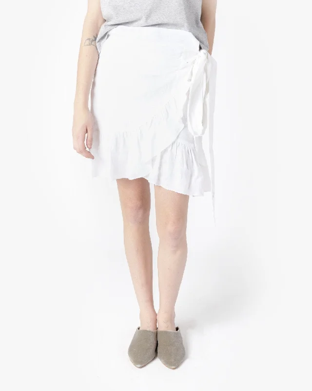 Dempster Skirt in White leather skirt refined
