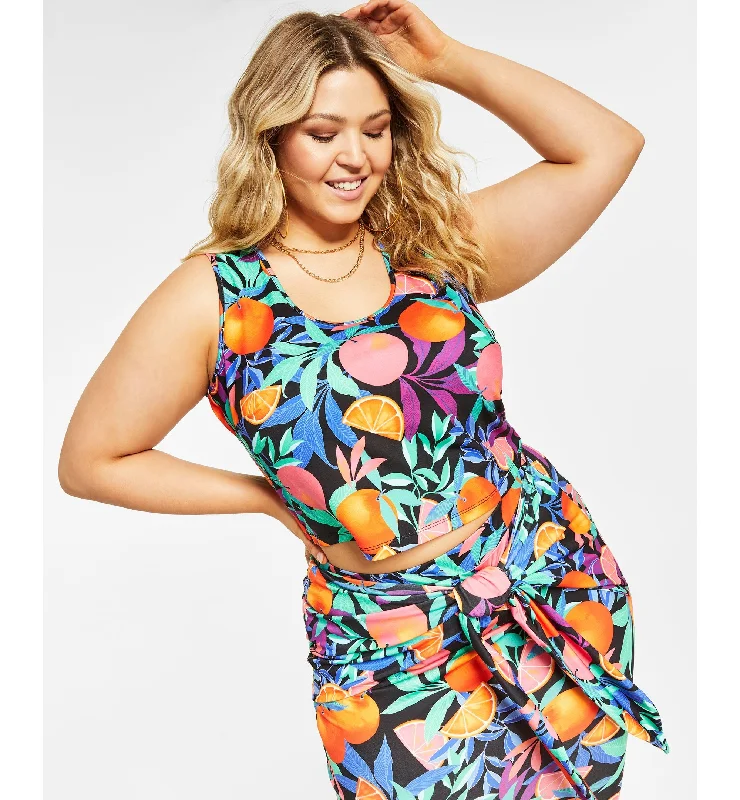 Nina Parker Trendy Plus Size Printed Tank strappy tank top