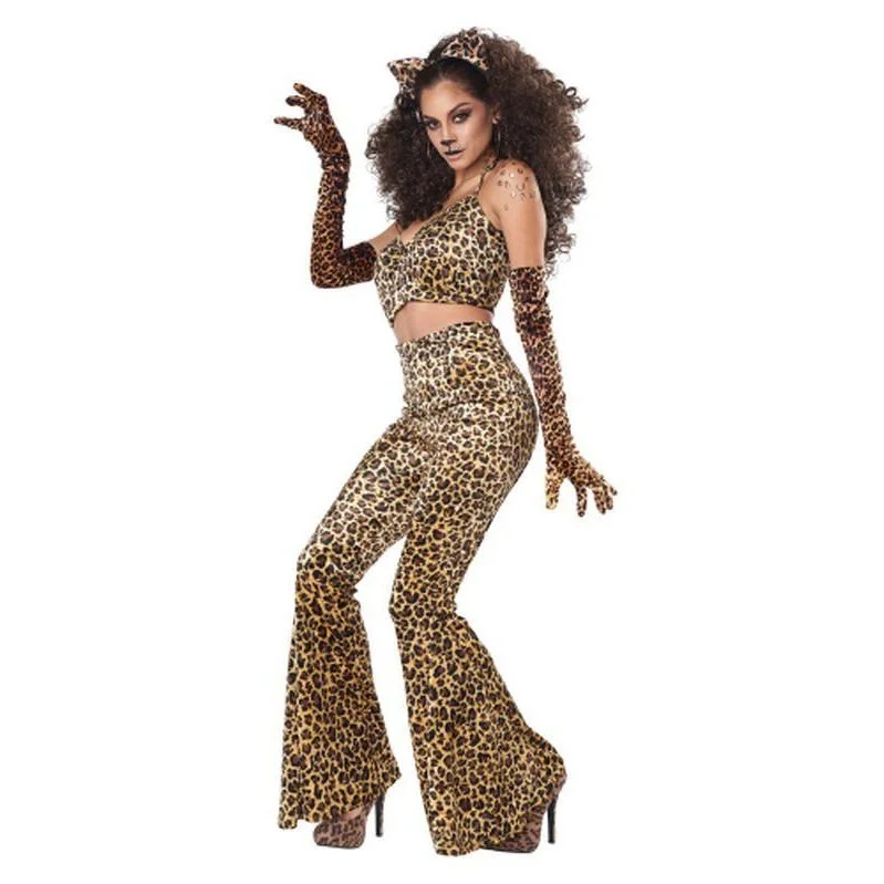 Leopard Pant Set/Adult Chic Faux Leather Pants