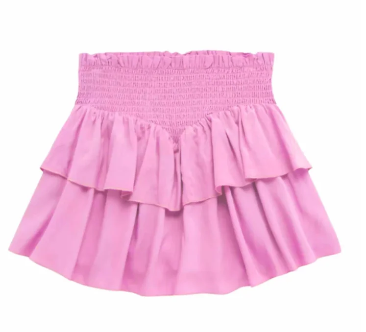 Brooke Skirt - Pink chiffon skirt floaty