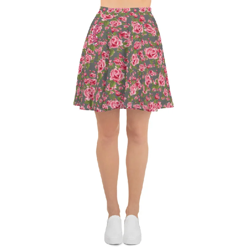 Flared Circle Cut Rose2 Skirt seamless skirt comfort