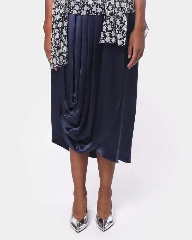 Sachi Skirt in Navy velvet skirt luxurious