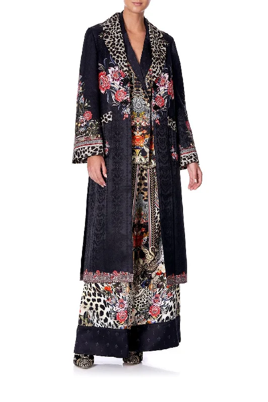 JACKET WITH SHORT STITCH COLLAR MARAIS AT MIDNIGHT Print Jacket Jacquard Jacket Embroidered Jacket