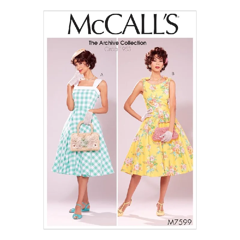 McCall's Pattern M7599 Misses' Lined Flared Dresses with Petticoat Tunics Timeless classic