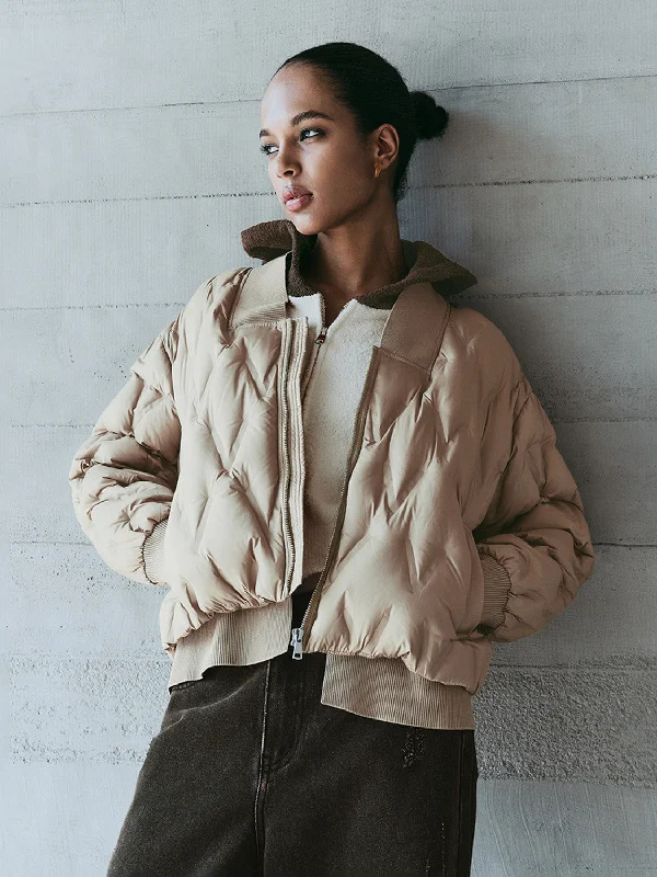 Quilted Down Jackets Satin Jacket Silk Jacket Chiffon Jacket