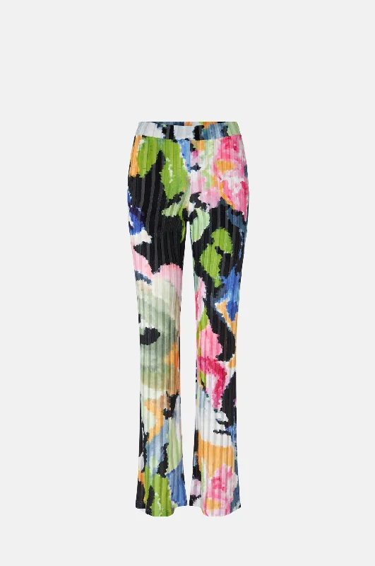 Andy Pants Artistic Floral Chic Wool Trousers