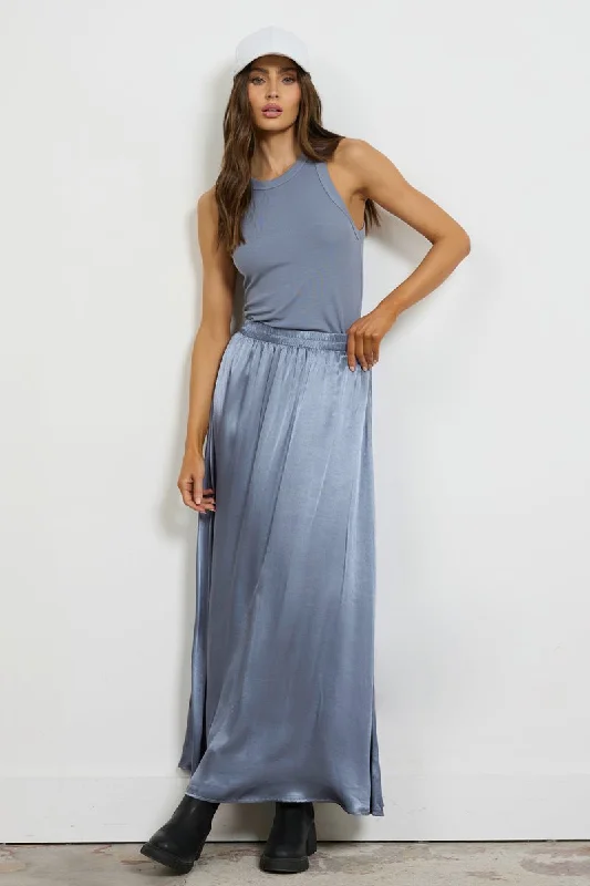 FINAL SALE - MAUREEN SATIN VOLUME SKIRT low waist skirt