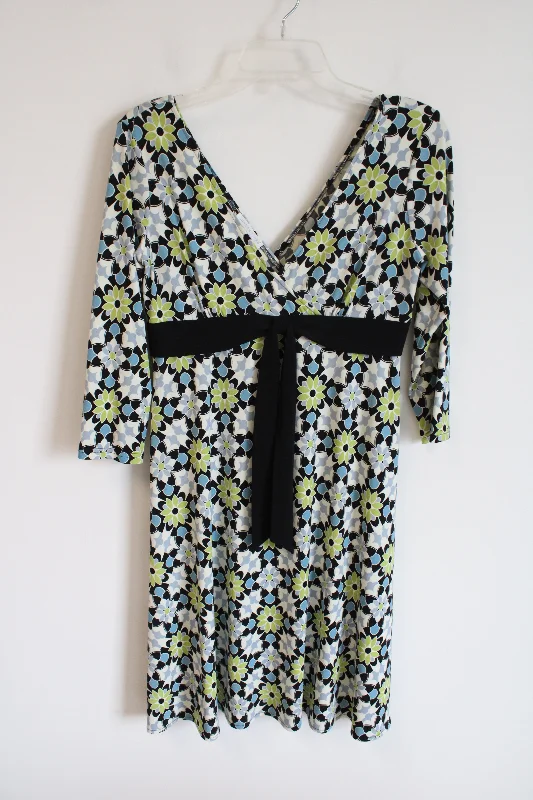 London Times Blue Green Floral Y2K Dress | 10 Petite Tunics Bestseller popular