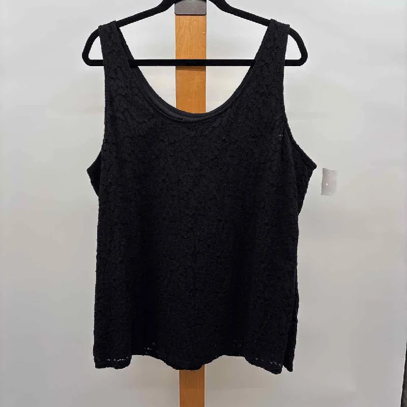 Lane Bryant Women's Size XXL Black Lace Tank sage tank top