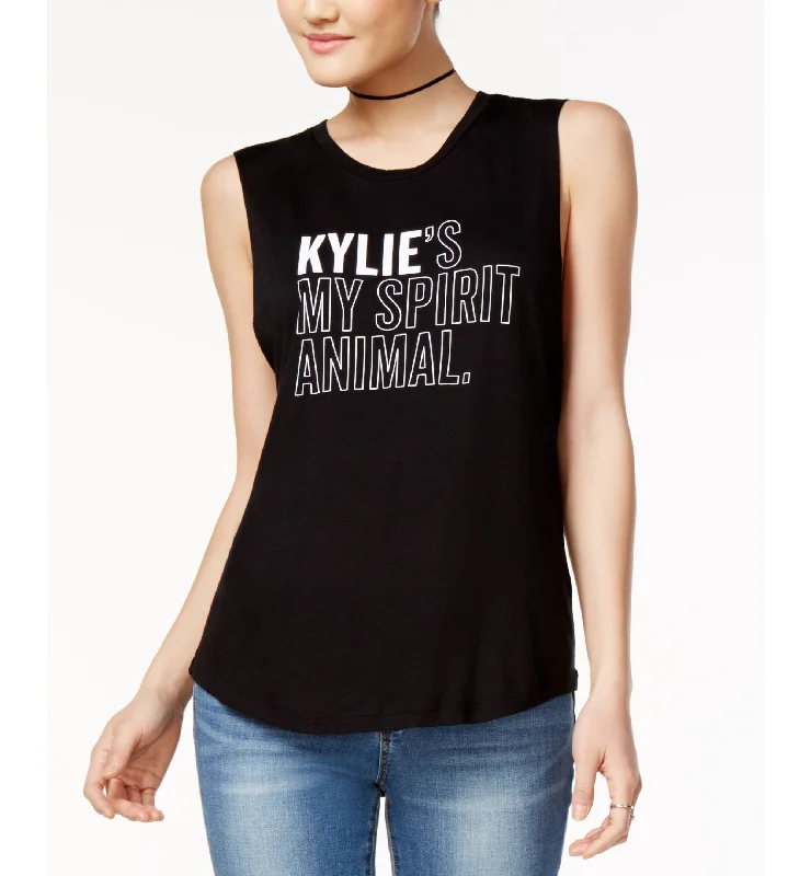 Chrldr Cotton Kylies My Spirit Animal Graphic Tank mint tank top