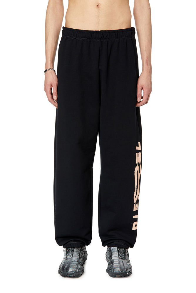 Track Pants with distorted Diesel print Relaxed Lounge Trousers