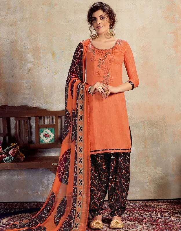 Orange Pure Jam Cotton Patiyala Dress Tunics Review highly