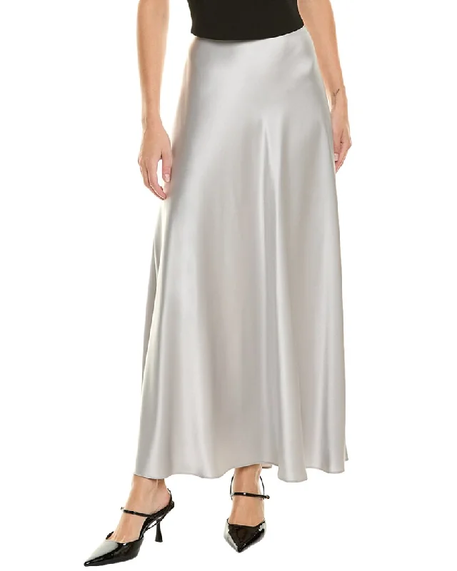 Lafayette 148 New York Bias Cut Flared Maxi Skirt chiffon skirt airy