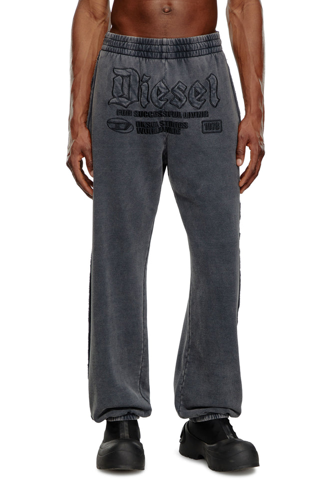 Track pants with embroidered logos High-Waist Jeans