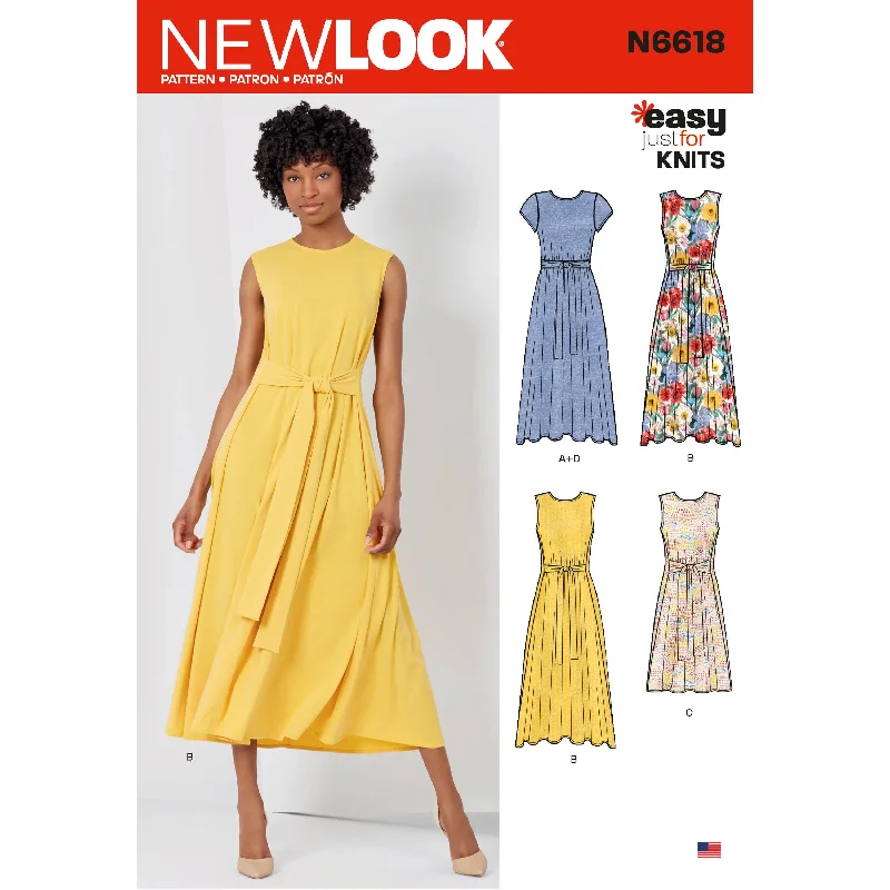 Newlook Pattern N6618 Misses' Dresses In Two Lengths Tunics Vintage classic