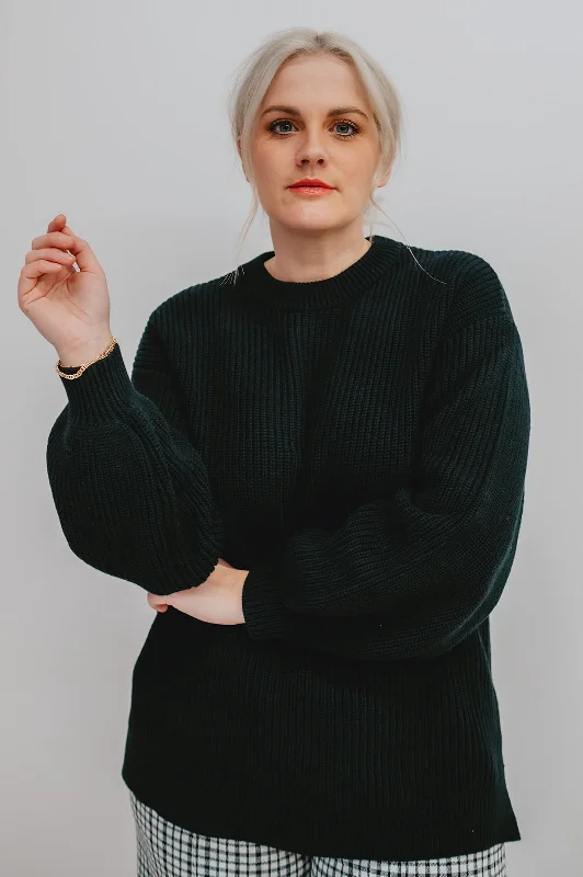 The Kilia Sweater by Minimum - Black Spandex Blend Rayon Blend Denim Blend