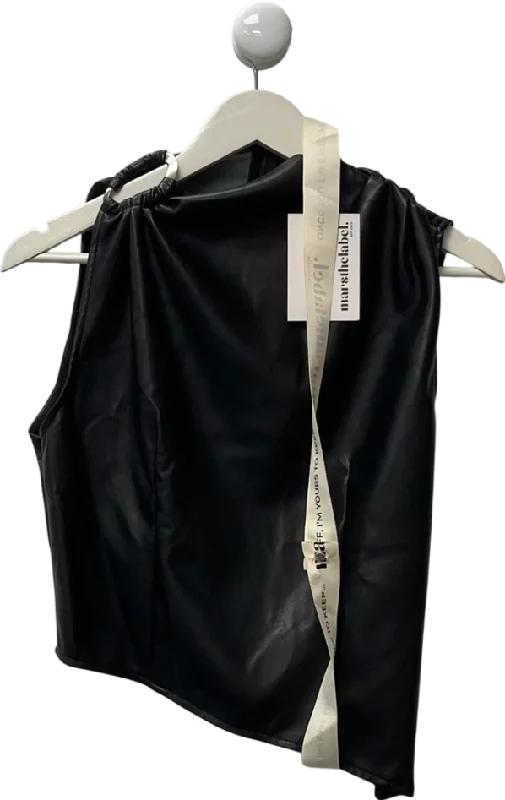 Mars the Label Black Tank Top With Ring Detailing Design UK 12 bronze tank top