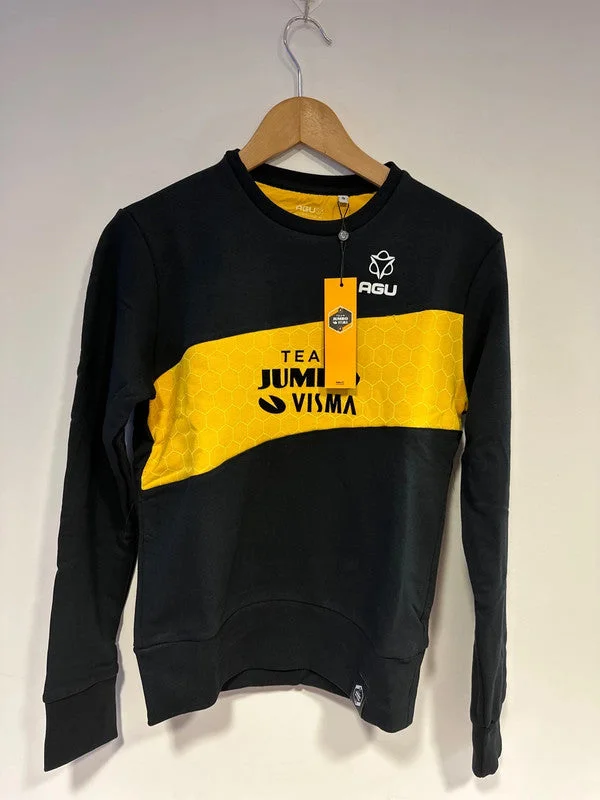 Team Jumbo Visma AGU Black Sweater Women Fleece Sweater Nylon Polyester