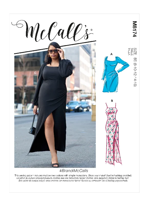McCall's Pattern M8174 Misses' & Women's Dresses Tunics Seasonal trendy