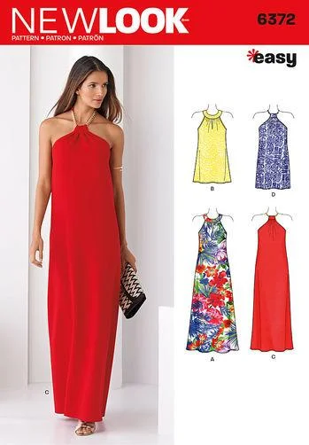 Newlook Pattern 6372 Misses' Dresses Each in Two Lengths Tunics Solid Classic