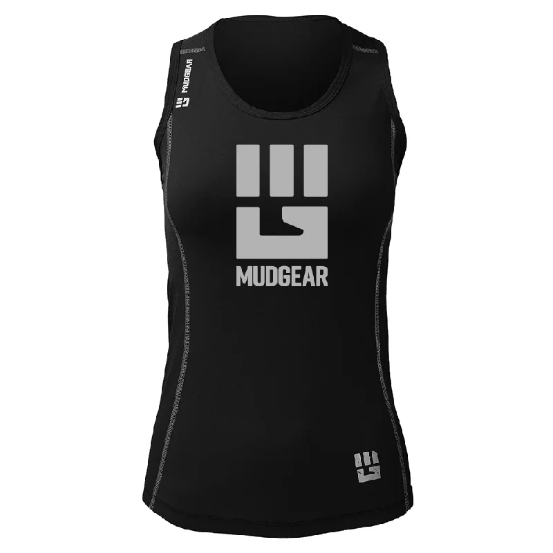 CLEARANCE ITEM - MG Logo - Women's Performance Racerback Tank (Black) high neck tank