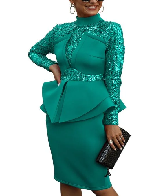 Design Sexy Women Full Sleeve Ladies Dress