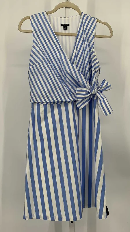 Ann Taylor Dress Blue/White Stripe 6p
