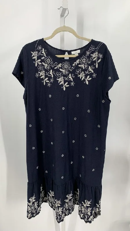 J. Jill Dress Navy/White L