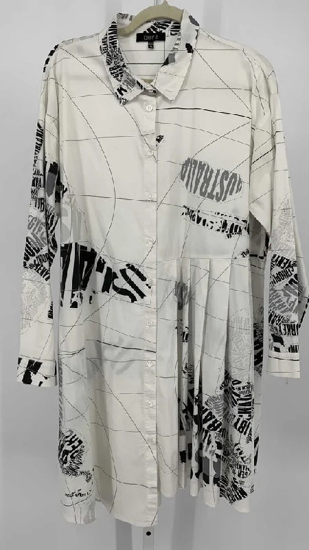 Comfy USA Dress Plus White/Black XL