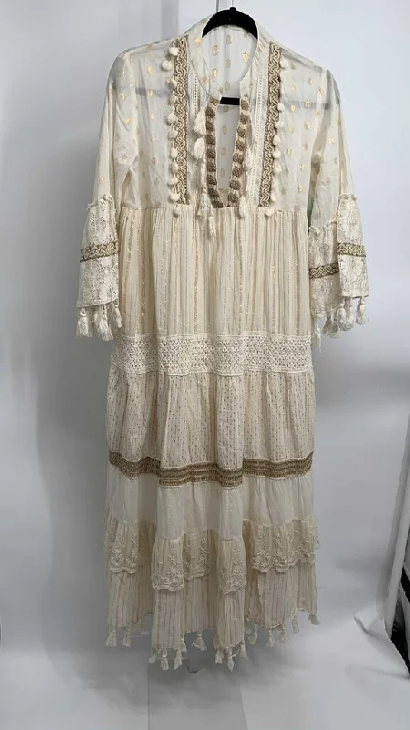 Raga Dress Ivory/GOld S