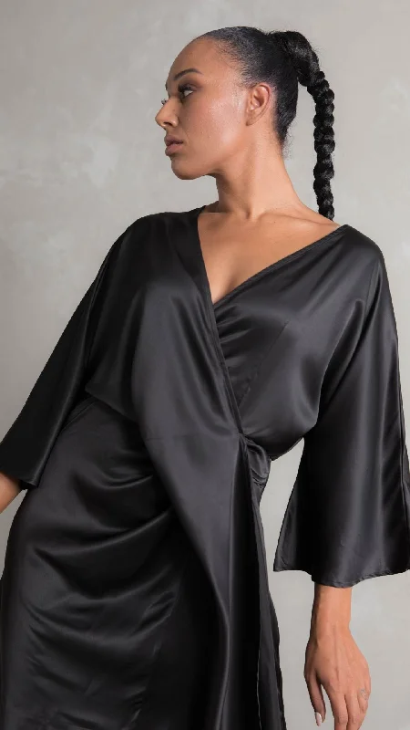 Zephyr Twist Dress - Black