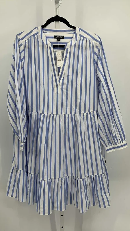 J. Crew Dress Blue/White XL