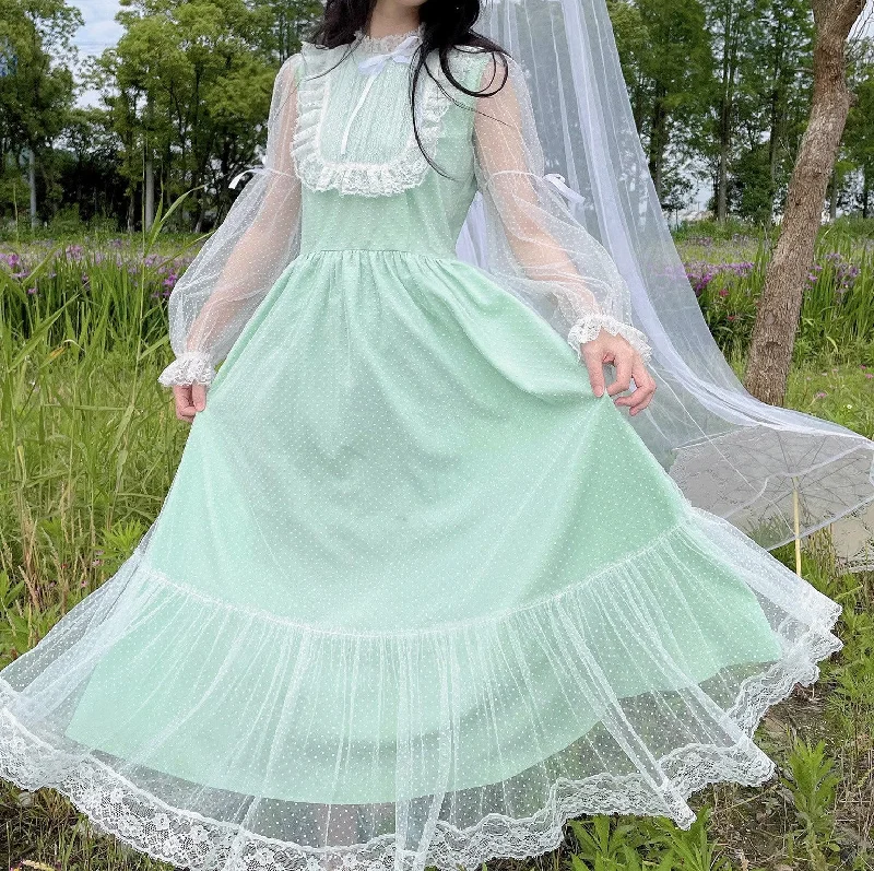 Gunne Sax Remake Dreamy Tulle Dress with Bow