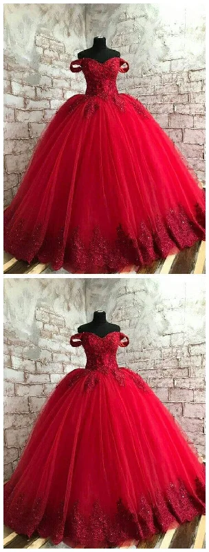 Red Prom Dress, Gothic Prom Dress, Red Lace Prom Dress   cg11040