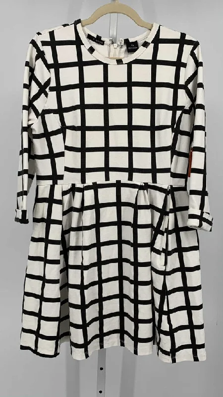 K: Kersh Dress White/Black L