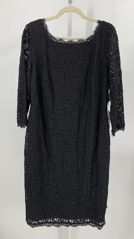 Adrianna Papell Dress Black 14W